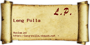 Leng Polla névjegykártya